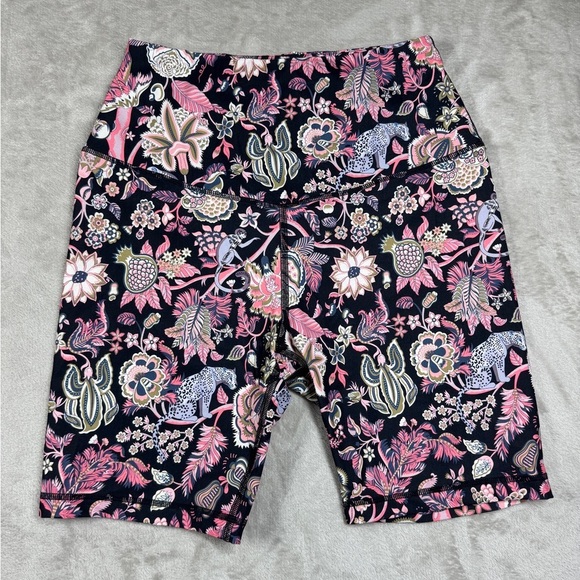 Liberty of London Tree of Life Tropical Floral Pink Bicycle Athletic Shorts XS - Picture 1 of 14